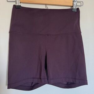 Yogalicious Lux Grape Wine Purple High Waist Biker Shorts Size XS